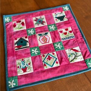 Cute folk quilt wall hanging